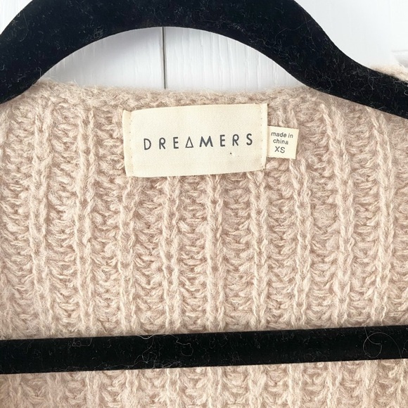 Dreamers Tan Knit Oversized Sweater - Picture 3 of 4